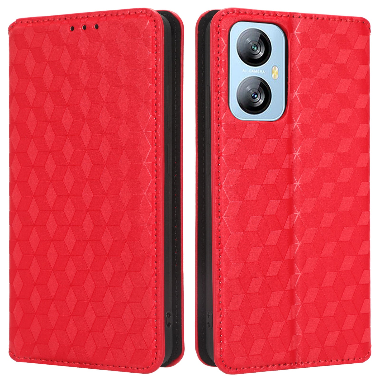 For Blackview A52 4G Flip Phone Case Rhombus Pattern Imprinted PU Leather Wallet Stand Cover For Blackview A52 4G Flip Phone Case Rhombus Pattern Imprinted PU Leather Wallet Stand Cover